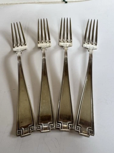 Gorham Etruscan 7.97 oz Sterling Silver DINNER FORKS SET OF 4 No Mono Free Ship