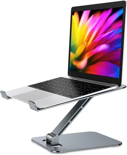 Laptop Stand Height Adjustable Foldable Aluminum Laptop Stand 10-16 Inch Gray