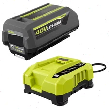 For RYOBI 40V Lithium 4Ah High Capacity Battery OP40404VNM Battery and Charger