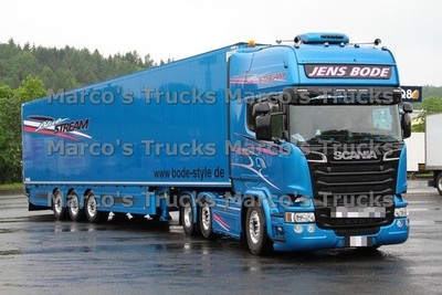LKW Foto Scania Streamline Blue Stream Kofferauflieger Deutschland blau J #k4ll