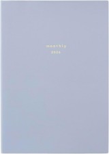 Daigo 2026 Planner, Isshoni. Monthly Block, A5, Blue, E8750, December 2025 Start