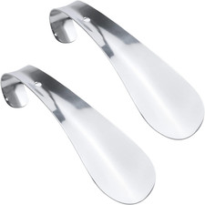 Stainless Steel Small Handled Pocket Shoehorn Shoe Horn for Kids Men Women Metal