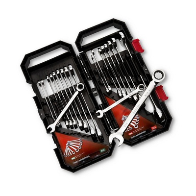 #ad Husky 72 Tooth Ratcheting SAE MM Combination Wrench Set 20 Piece BROKEN CLIPS $59.95