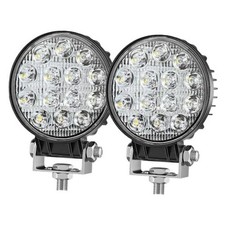 LED Work Lights for Trucks, 4 Inch 42W LED Pod Lights, 12V 24V Spot 2 Pack-42W