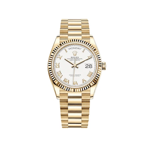 Rolex Day-Date 36 128238 Yellow Gold White Dial (2024)