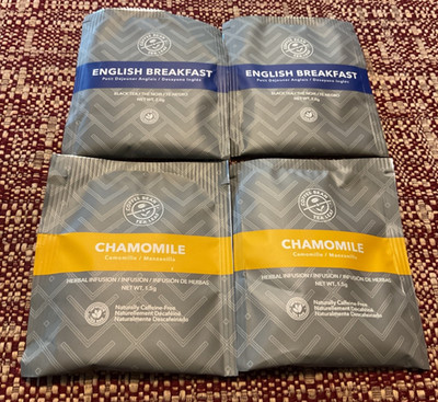 The Coffee Bean & Tea Leaf lot of 4 English Breakfast Tea & Chamomile Single Cup