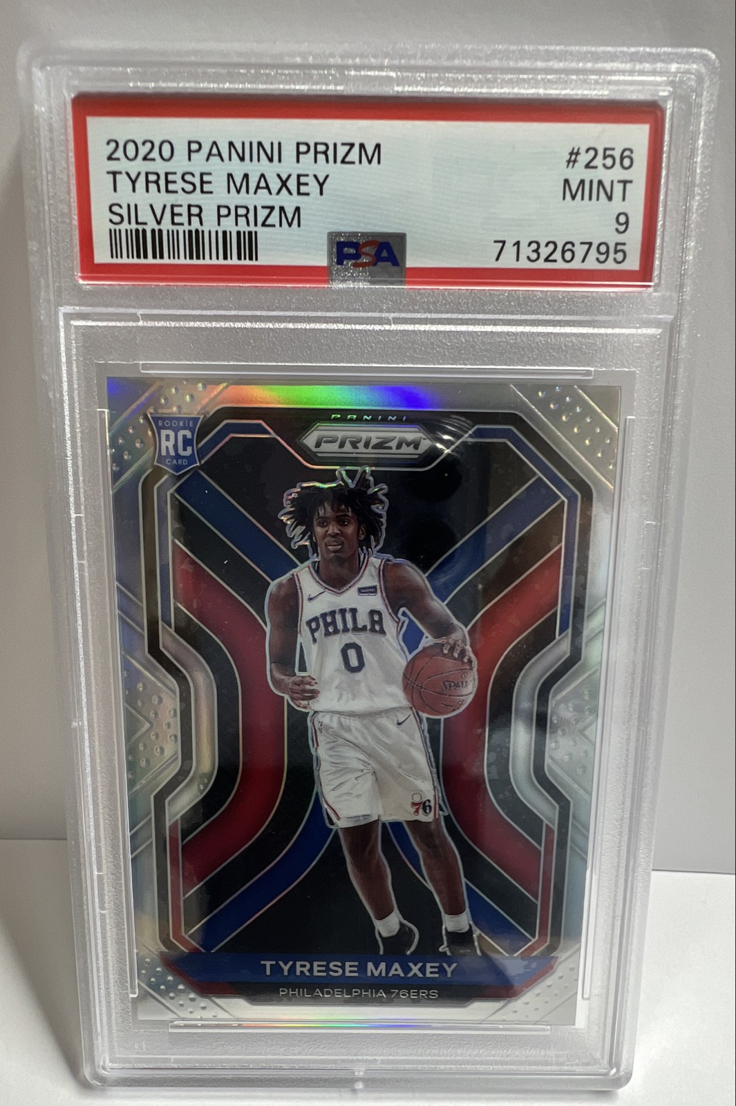 2020-21 Panini Prizm - Tyrese Maxey #256 Silver Prizm (RC) PSA 9