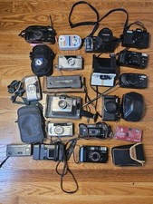 Vintage Assorted Film Camera Untested Lot- Canon, Kodak, Nikon, Polaroid  more 