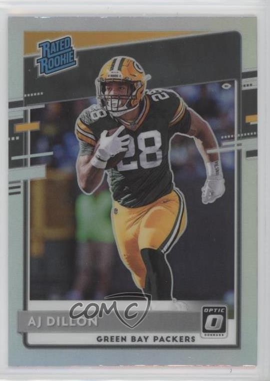 2020 Panini Donruss Optic Rated Rookies Holo Prizm AJ Dillon #174 Rookie RC 6q5
