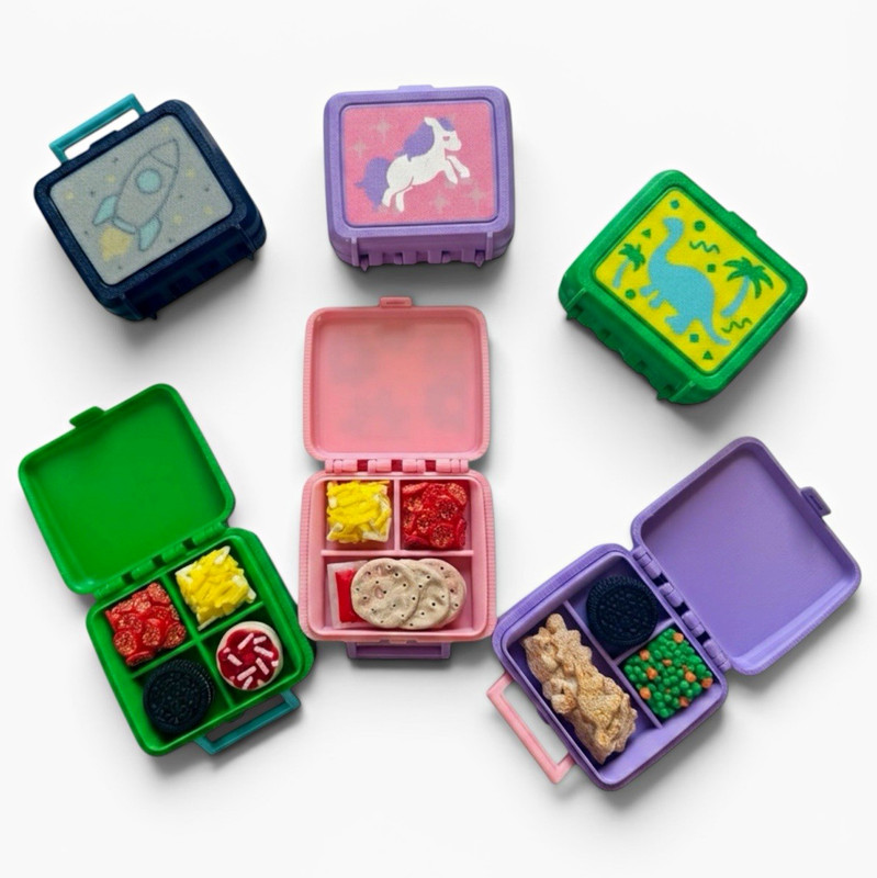 Kids Clicker Kids Prints Mini Lunch Boxes Set of 4 -Toy