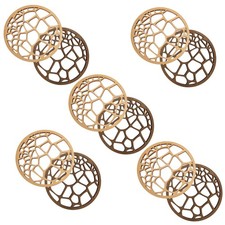  10 pièces coussins de tasse évidés coussinets de tasse de thé en bois