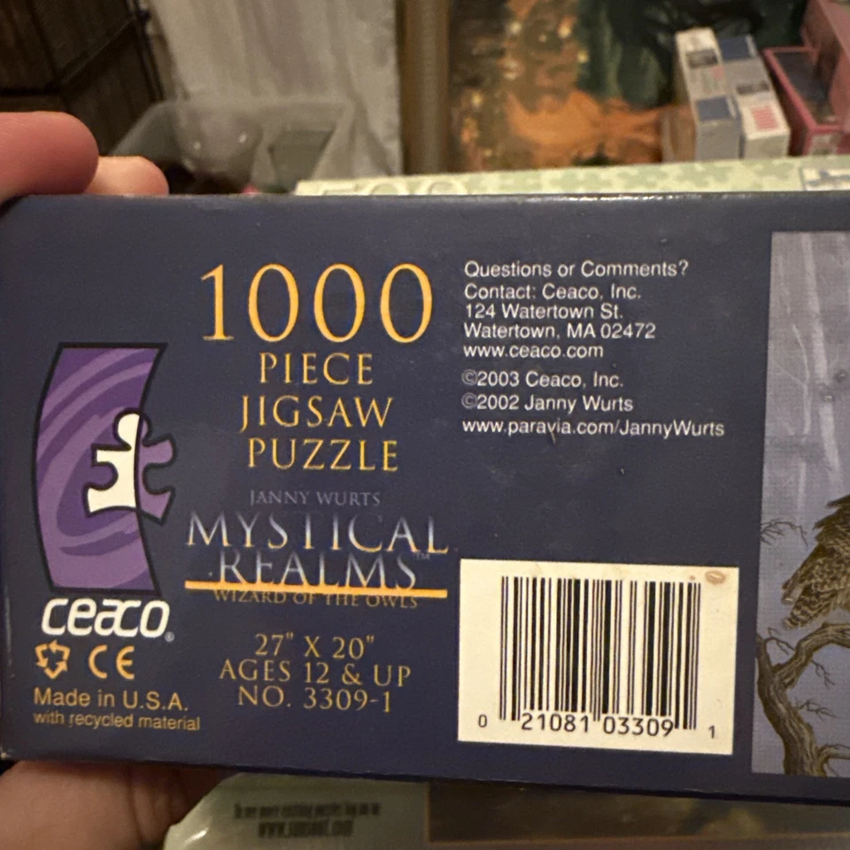 Wizard of The Owls от Janny Wurts 1000 шт. головоломка 20 x 27 дюймов совершенно новая - Изображение 3 из 3