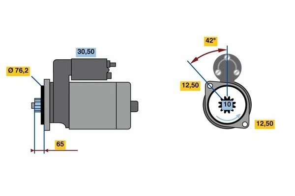 Bosch Arranque AUDI A3 S3 0 986 018 390 Foto 2 de 2
