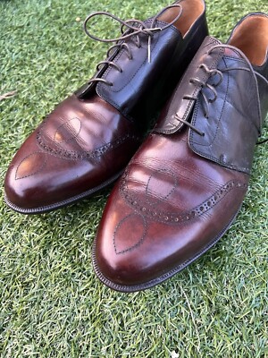 美品Lorenzo Banfi レザー デッキシューズ Lorenzo Banfi Men's Brown Leather Dress Shoes Size 11 1/2 Made In