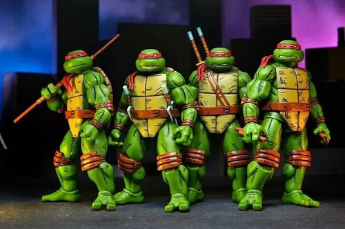NECA TMNT LEONARDO RAPHAEL MICHELANGELO DONATELLO 4-PACK MIRAGE COMICS FIGURE - Picture 7 of 7
