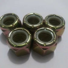 Nylon Lock Hex Nut 5/8"-11 Coarse Thread " 5 Nuts "  Grade 8 Zinc-Made In Usa
