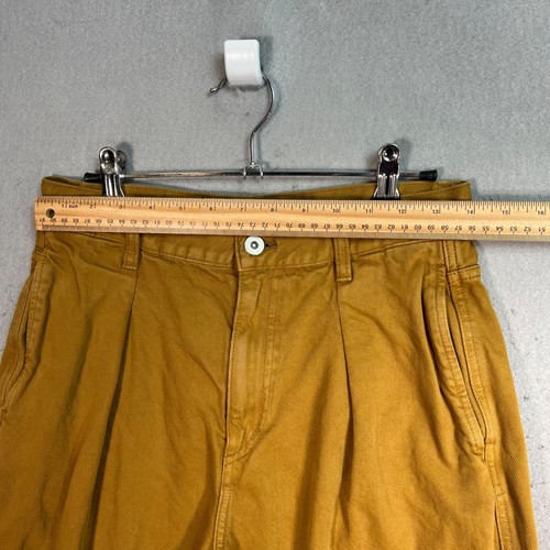 Uniqlo U High-Waist Straight Leg Pleated Pants Mustard Brown Womens Size 26 - Picture 5 of 10