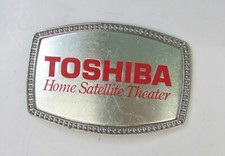 Vintage Metal Belt Buckle Toshiba Home Satellite Theater -B2
