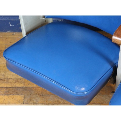 A Pair of Vintage Retro Art Deco Cinema Theatre Seats or Chairs with Aisle Ends - Picture 4 of 8