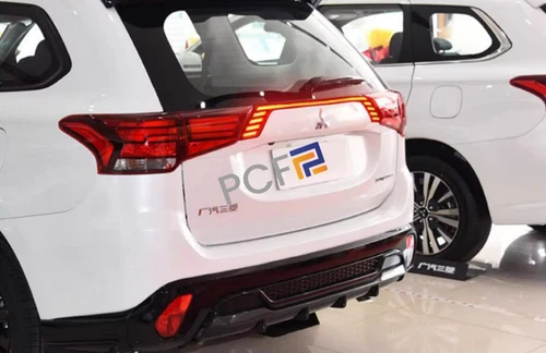 For 16-21 Mitsubishi Outlander Smoke Black Rear Door Trunk LED Tail Light Cover - Picture 11 of 13