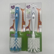 New 2-Pack Parent's Choice Bottle & Nipple Brushes Blue & White Free Shipping!