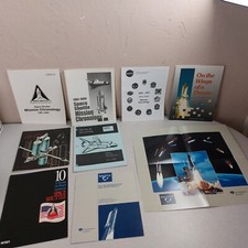 Vintage Lot 9 NASA Space Shuttle Books Chronology Photos 16x18 Poster READ