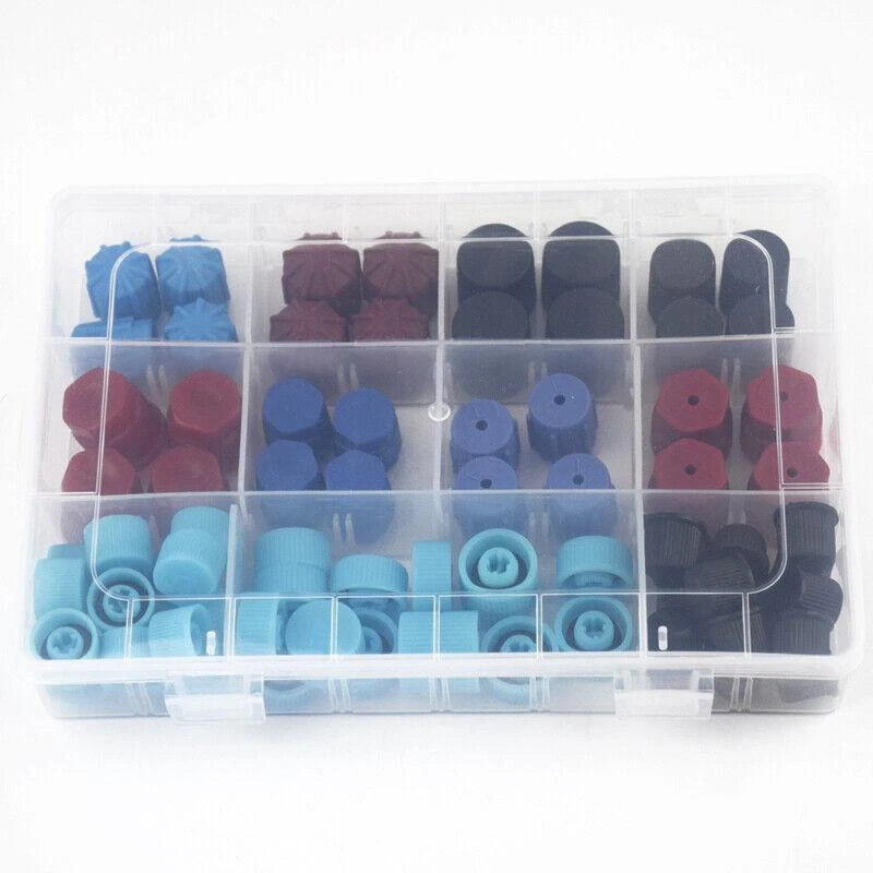 77Pcs/Set Car A/C R134A R12 High Low Side Valve Core/Service Port Dust Cap H2P5 — 第 2/4 张图片