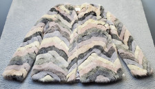 Lost + Wonder Faux Fur Jacket Women's Small Multi Lined Long Sleeve Hook & Eye
