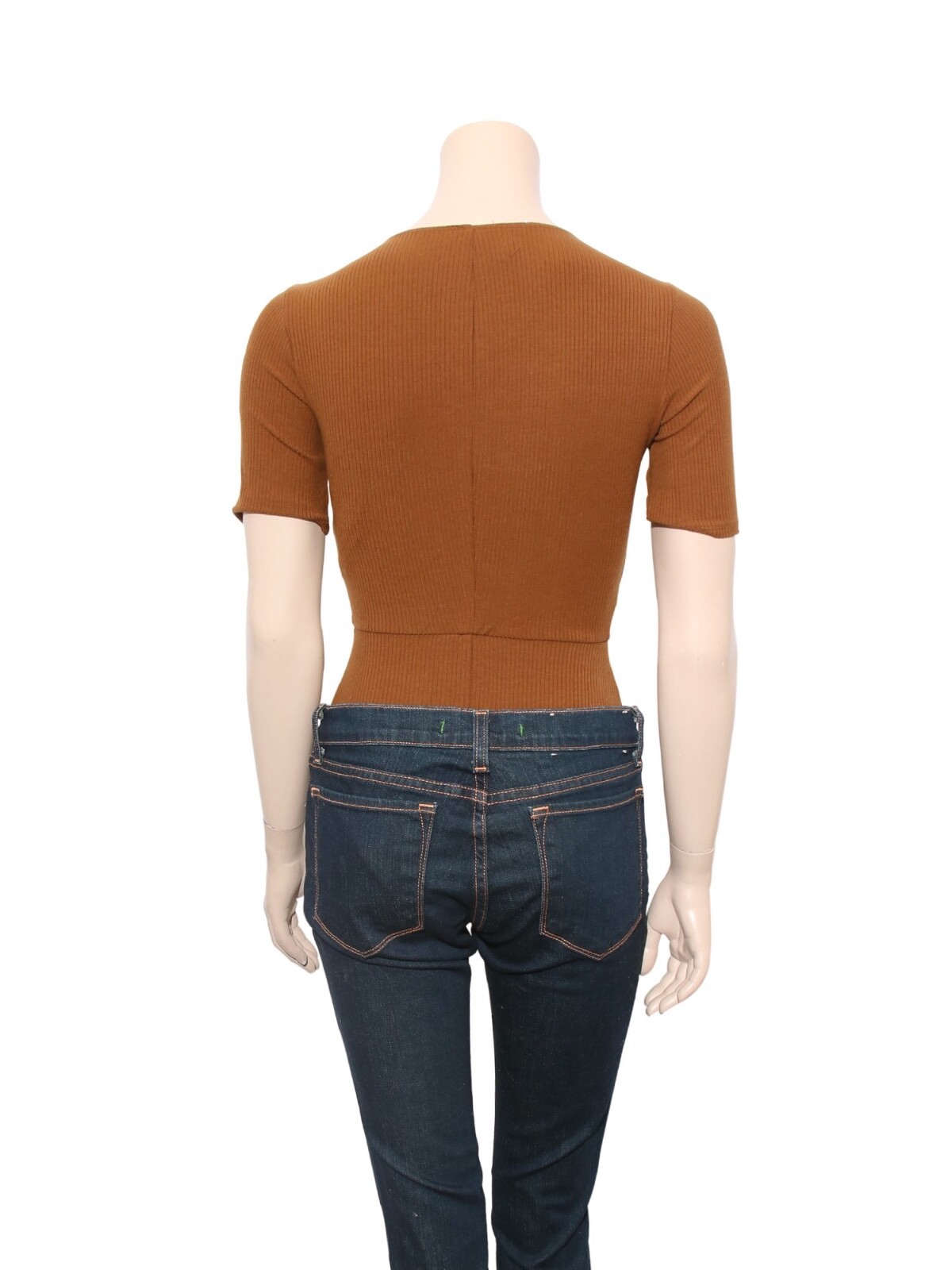 REFORMATION Serena LaceUp Bodysuit (Size XS) Gem