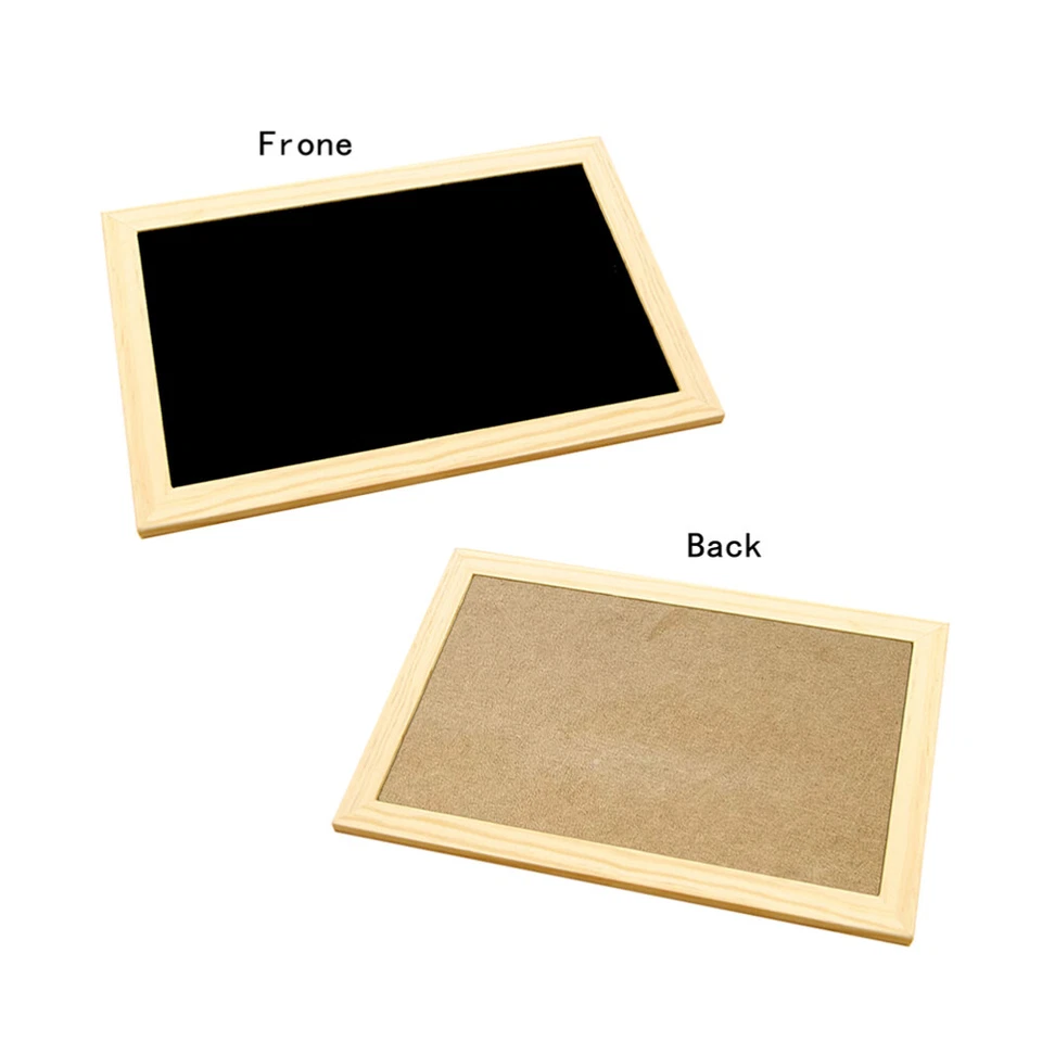 Small Wooden Frame Drawing Board Double-sided Chalkboard Sign - Image 4 of 4