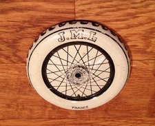 1 Original Lithographed Sheet Metal Wheel for Motorcycle & Side Car Toys JML 54mm »