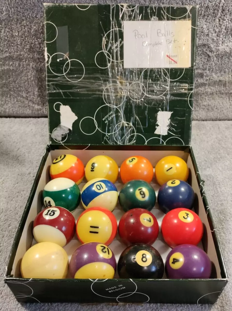 Vintage Aramith Pool Balls 8 Ball Billiards Game Set of 