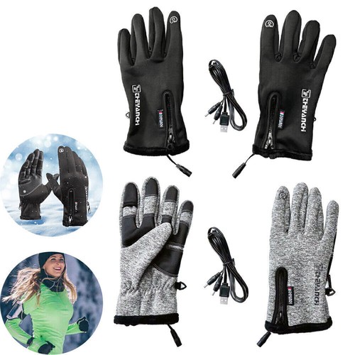 Hiver Moto Cadeau Gants Chauffants USB Pour Homme Et Femme - Rechargeables, Sans Doigts, Idéaux Pour Moto, Ski, Rando, Vélo Et Travaux En Extérieur Gant Chauffant Femme