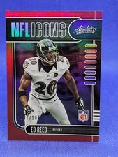 2019 Panini Absolute NFL Icons Red Spectrum /100 Ed Reed #19 HOF