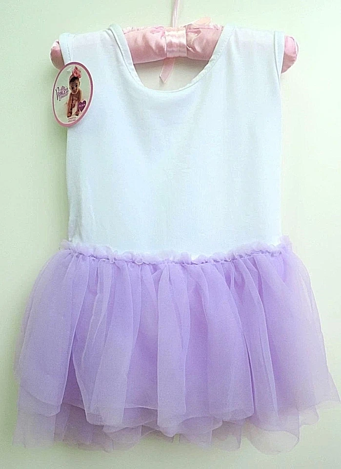 Vestido BodySuit Tutú Princess Expressions Niño Pequeño, Encaje Blanco y Púrpura, 18-24 M Foto 2 de 3