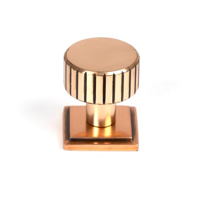 Vom Amboss 50474 polierte Bronze Judd Schrankknopf - 25 mm (quadratisch)