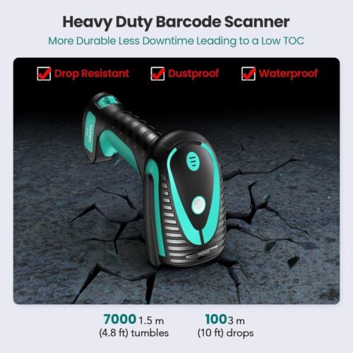 Escáner de código de barras Anyeast industrial de alta resistencia 1D 2D QR Bluetooth para Android iOS - Imagen 2 de 8
