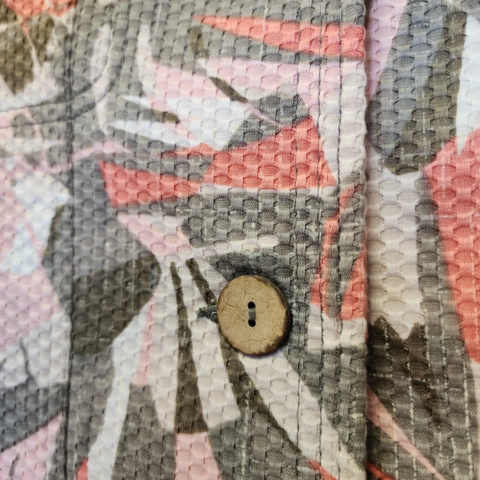 Ruby Rd Jacket Blazer S Textured Cotton Stretch Abstract Coastal Button Office - Image 4 of 4