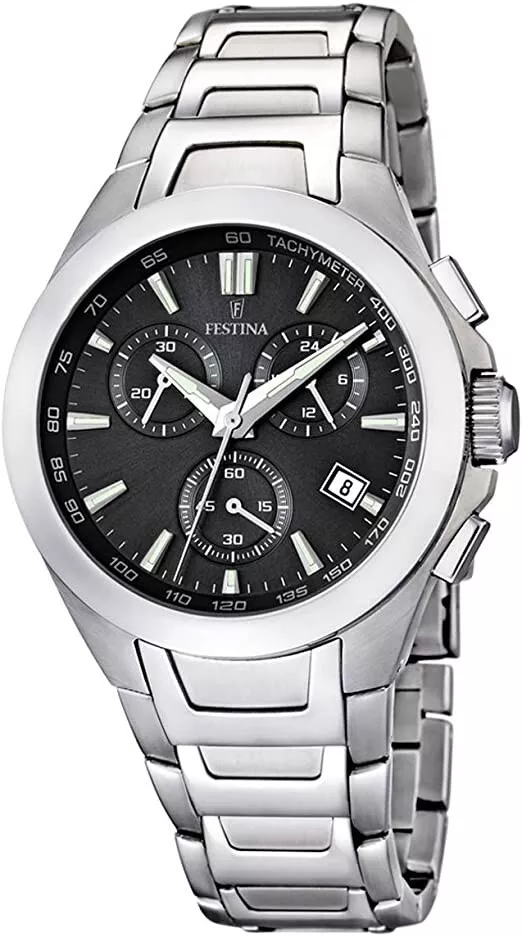 PRICE REDUCED Festina Mens Chronograph Watch F16678 3 Stainless Steel New Tag