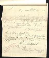 Indiana Lime & Cement 1901 Billhead & Receipt Hicks Motor Cycle Co. Chicago*