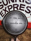 "Fully Restored" VICTOR GRISWOLD #8 Cast Iron Skillet Pan Full Marked 10" Flat