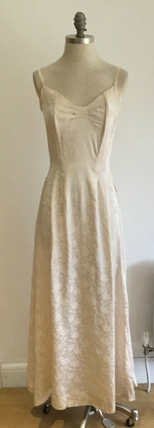 1940s/50s Wedding/Evening Dress & Bolero Jacket, armpit to armpit 17" approx. 5