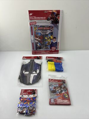 Transformers Birthday Party Kit For (8) Children (5) Different Items