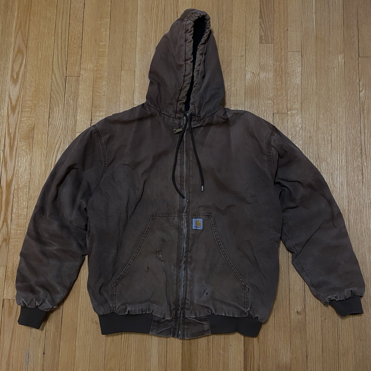 Rare Vintage Carhartt Active Jacket Brown Size-M/L Distressed. | eBay