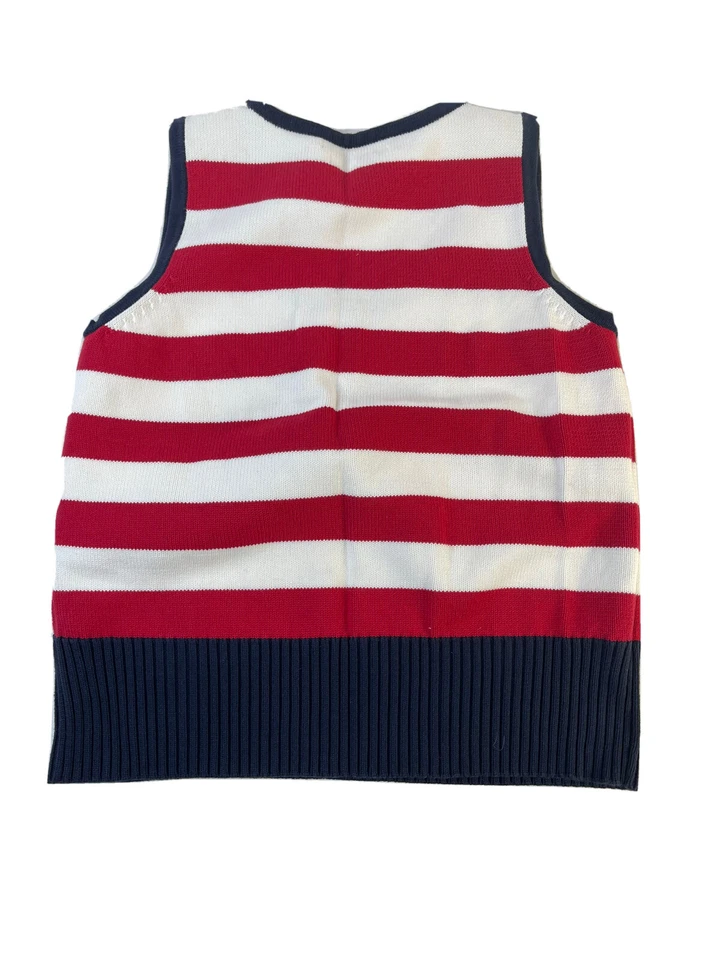 Chaleco Suéter Vintage Años 90 Tommy Hilfiger Mujer Grande Bandera Americana Tejido Estrella Foto 3 de 4