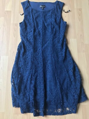 Connected Apparel Women's Dark Navy Blue Dress 10 Excellent