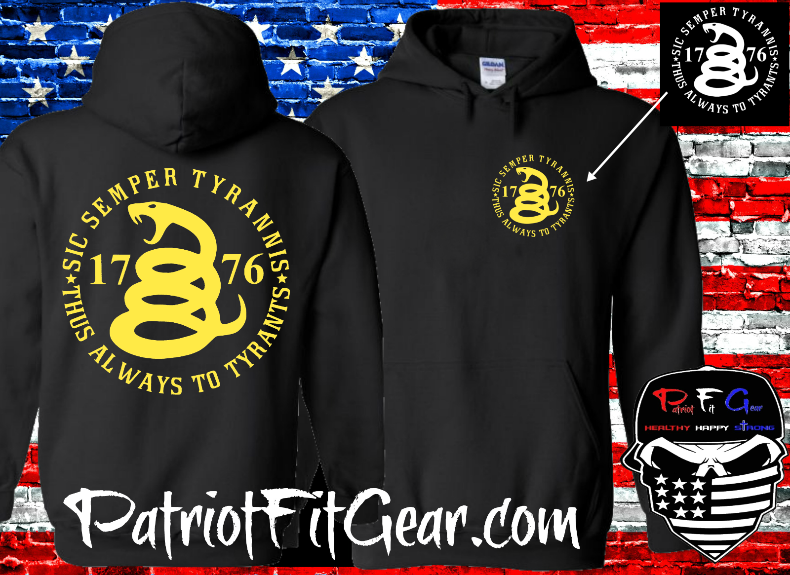 Hoodie,Sic Semper Tyrannis,