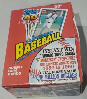 1991 Topps 40 Years Of Baseball Wax Box | eBay