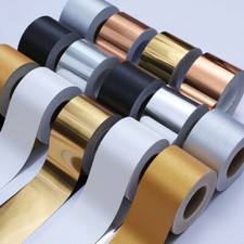 DIY 10M Selbst Selbstklebenden Metall Gebürstet Taille Sockelleiste Line