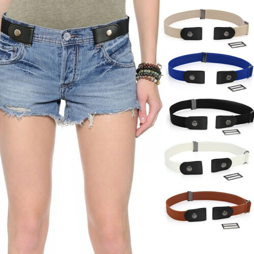Men Women Buckle-free Elastic Invisible Waist Belt for Jeans No Bulge Hassle F